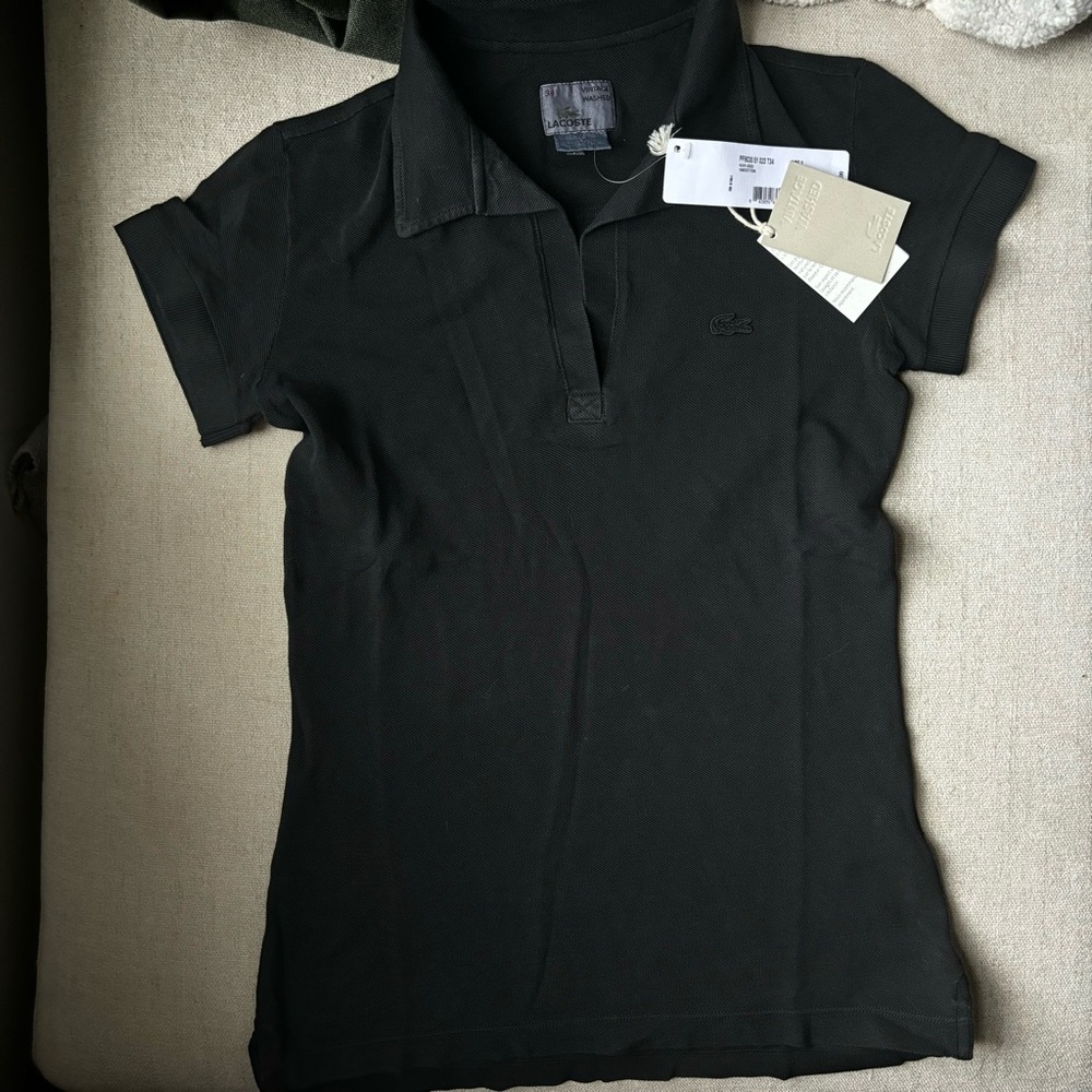 black womens lacoste vintage polo nwt